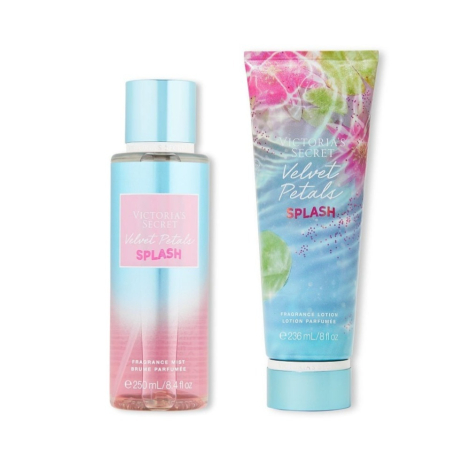 Набор для тела Velvet Petals Splash Victoria’s Secret мист и лосьон 1159779625 (Синий/Розовый, 236 ml/250 ml)