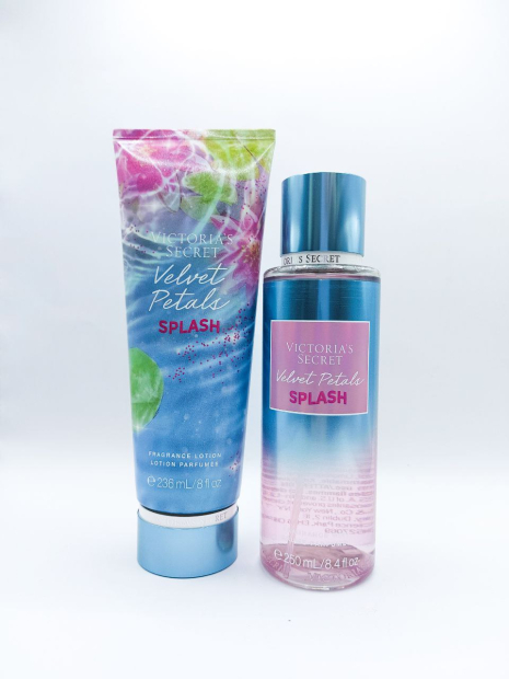 Набор для тела Velvet Petals Splash Victoria’s Secret мист и лосьон 1159779625 (Синий/Розовый, 236 ml/250 ml)