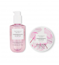 Набор для тела Natural Beauty от Victoria's Secret Pomegranate & Lotus крем и масло 1159764632 (Розовый, 200 ml/255 g)