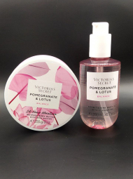 Набор для тела Natural Beauty от Victoria's Secret Pomegranate & Lotus крем и масло 1159764632 (Розовый, 200 ml/255 g)