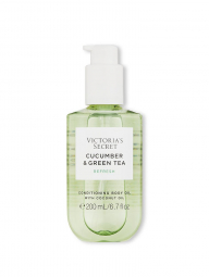 Набор для тела Natural Beauty от Victoria's Secret Cucumber & Green Tea крем и масло 1159764633 (Салатовый, 200 ml/255 g)