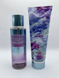 Набор для тела Love Spell Splash Victoria’s Secret мист и лосьон 1159779511 (Синий/Фиолетовый, 236 ml/250 ml)