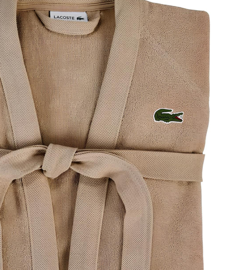 Махровый халат Lacoste 1159843914 (Бежевый One size)