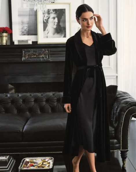 Женский халат Ralph Lauren 1159853307 (Черный S)