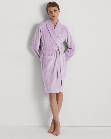 Женский халат Ralph Lauren мягкий 1159858995 (Сиреневый M)