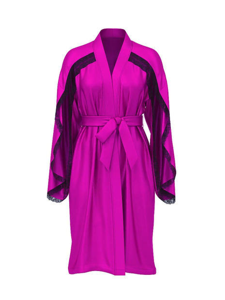 Домашний халат Victoria’s Secret с кружевом 1160033464 (Розовый XL/XXL)