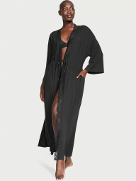 Домашний длинный халат Victoria’s Secret 1159841724 (Черный XS/S)