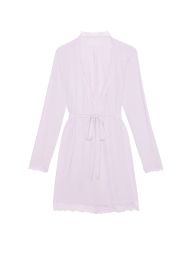 Женский легкий халат Victoria's Secret с кружевной отделкой 1159847661 (Сиреневый M/L)