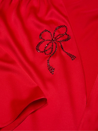 Женский сатиновый халат Victoria's Secret со стразами 1159855960 (Красный M/L)