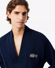 Халат Lacoste из вафельной ткани 1159862961 (Синий L/XL)