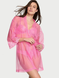 Женский полупрозрачный халат Victoria's Secret 1160338752 (Розовый XS/S)