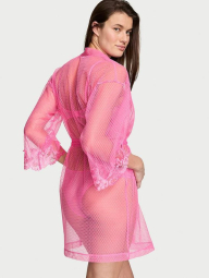 Женский полупрозрачный халат Victoria's Secret 1160338752 (Розовый XS/S)