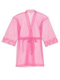 Женский полупрозрачный халат Victoria's Secret 1160338752 (Розовый XS/S)