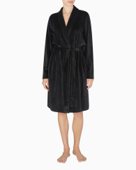Велюровый халат Emporio Armani с поясом 1160630367 (Черный XL)