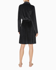 Велюровый халат Emporio Armani с поясом 1160630367 (Черный XL)