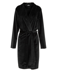 Велюровый халат Emporio Armani с поясом 1160630367 (Черный XL)
