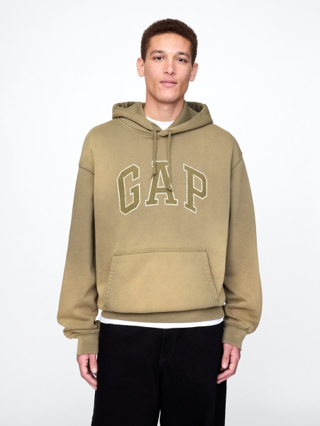 Стильное худи GAP флис 1159838881 (Зеленый M)