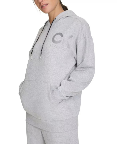 Женское худи на флисе Calvin Klein с капюшоном 1159839821 (Серый M)