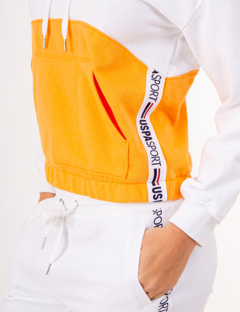 Женское худи U.S. Polo Assn с капюшоном 1159840999 (Белый M)