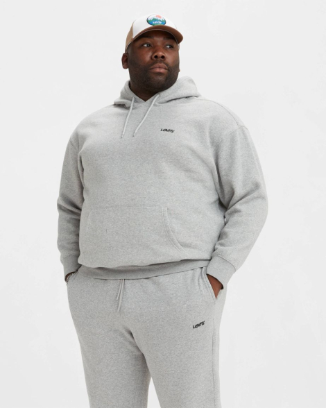Мужское худи Levi's на флисе 1159841046 (Серый XL)