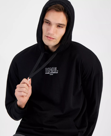 Мужское худи Karl Lagerfeld Paris с логотипом 1159841181 (Черный M)