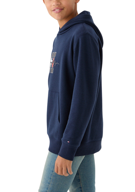 Детское худи на флисе Tommy Hilfiger с логотипом 1159841282 (Синий L)