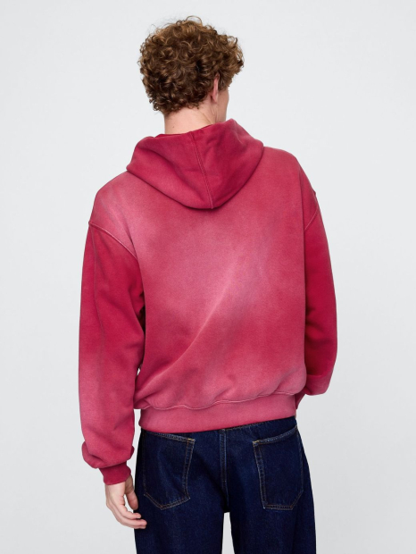 Стильное худи GAP флис 1159841563 (Красный S)
