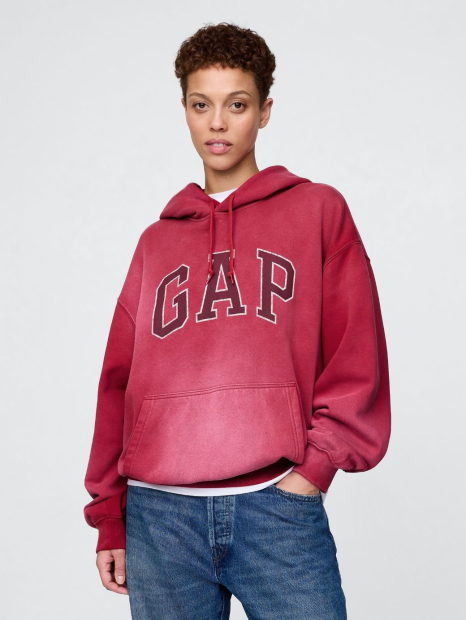 Стильное худи GAP флис 1159841563 (Красный S)