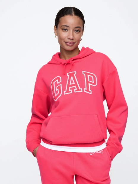 Стильное худи GAP на флисе 1159842366 (Розовый L)