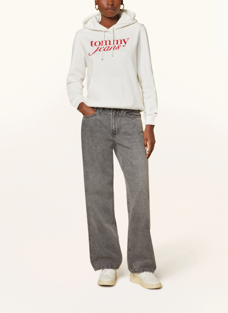 Женское худи с логотипом Tommy Hilfiger на флисе 1159842696 (Белый L)