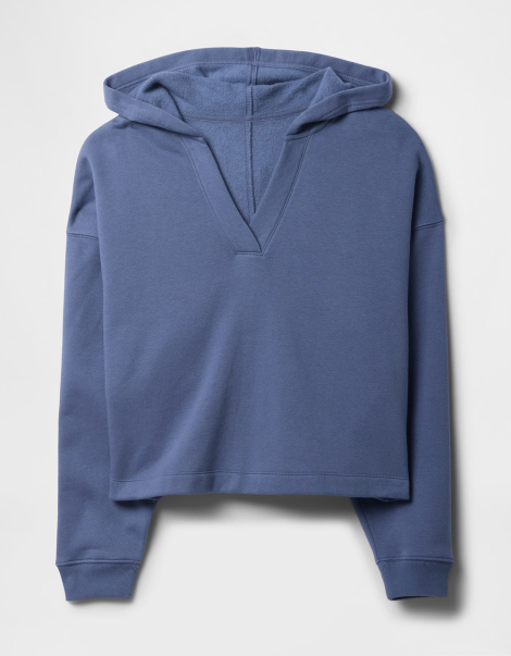 Жіноче худи на флісі GAP з V-подібним вирізом 1159843896 (Синій S)