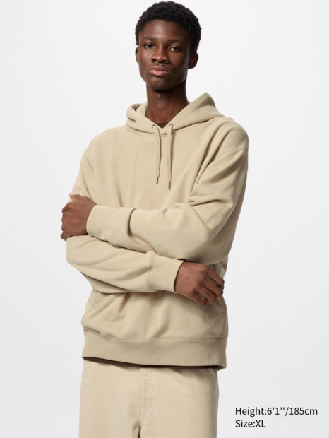 Стильное худи с капюшоном UNIQLO 1159844031 (Бежевый L)