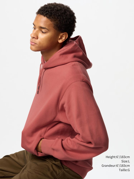 Стильное худи с капюшоном UNIQLO 1159844420 (Красный L)