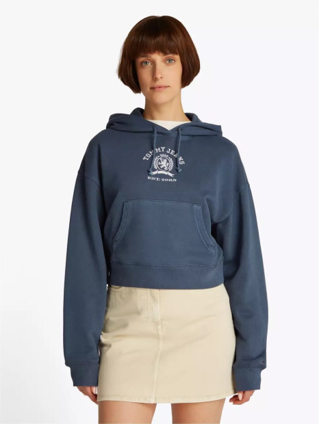 Женское худи Tommy Hilfiger с капюшоном 1159845316 (Синий M)