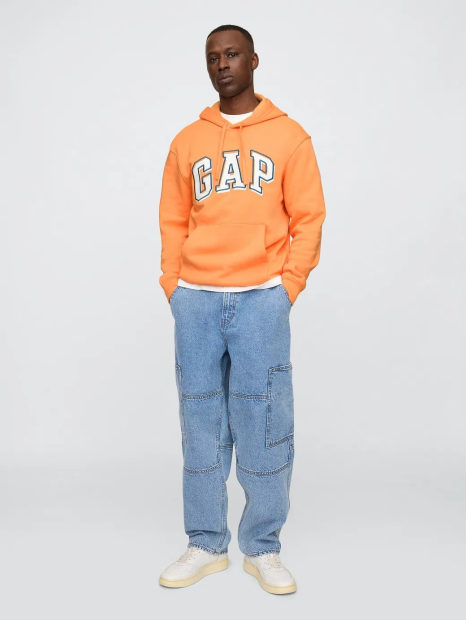 Чоловічий худий на флісі GAP з логотипом 1159848102 (Помаранчевий XL)