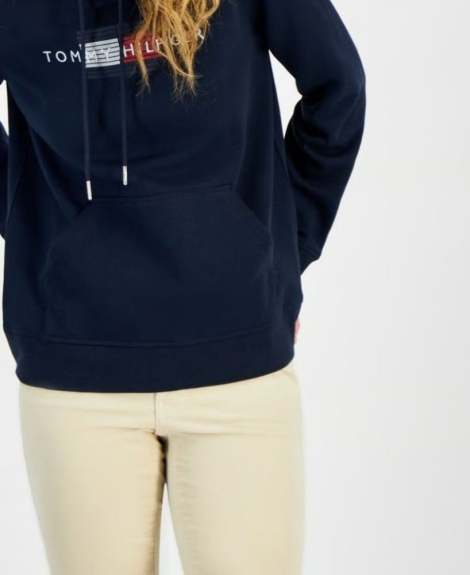 Женское худи Tommy Hilfiger на флисе 1159848330 (Синий M)