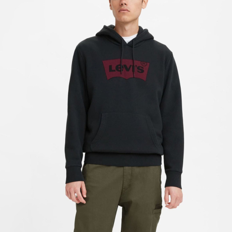Мужское худи на флисе Levi's с логотипом 1159853287 (Черный S)