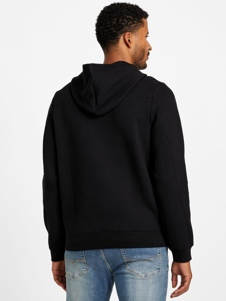 Мужское худи Guess в рубчик 1159858701 (Черный L)