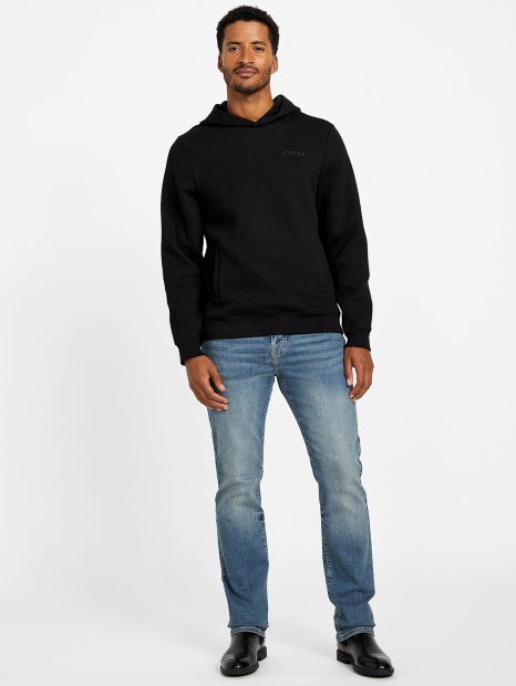 Мужское худи Guess в рубчик 1159858701 (Черный L)
