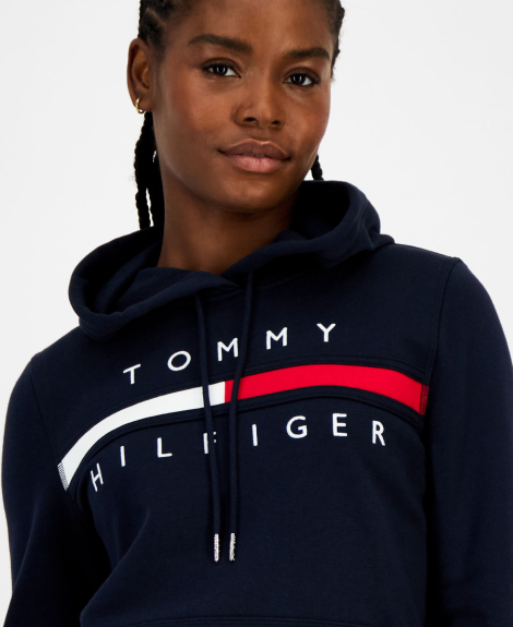 Женское худи Tommy Hilfiger на флисе 1159861248 (Синий XL)
