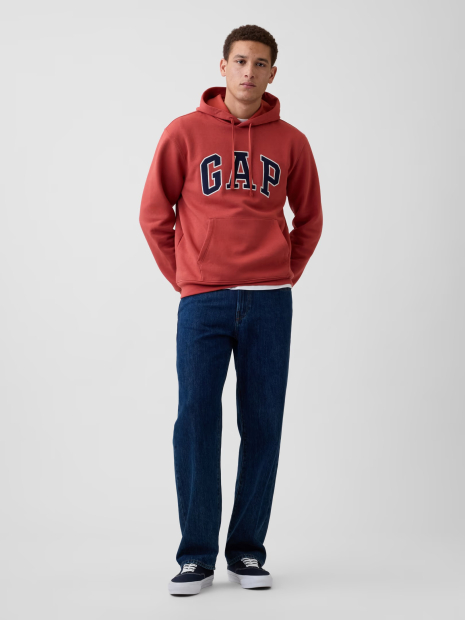 Чоловічий худі на флісі GAP з логотипом 1159862192 (Червоний XXL)