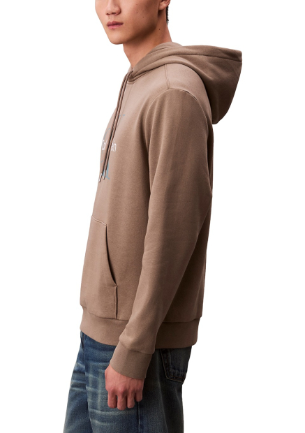 Чоловічий худі на флісі Calvin Klein з логотипом 1159862124 (Коричневий XXL)