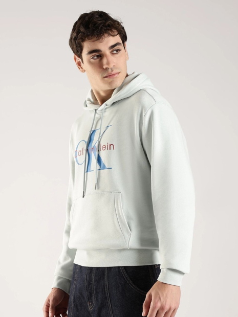 Чоловічий худі на флісі Calvin Klein з логотипом 1159862170 (Блакитний S)