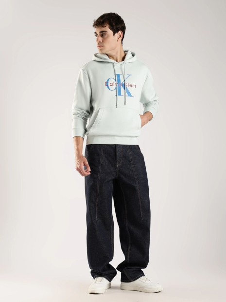 Чоловічий худі на флісі Calvin Klein з логотипом 1159862170 (Блакитний S)