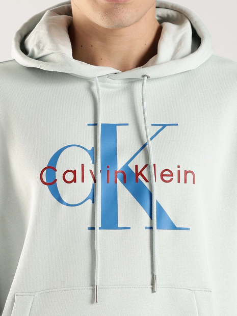 Чоловічий худі на флісі Calvin Klein з логотипом 1159862170 (Блакитний S)