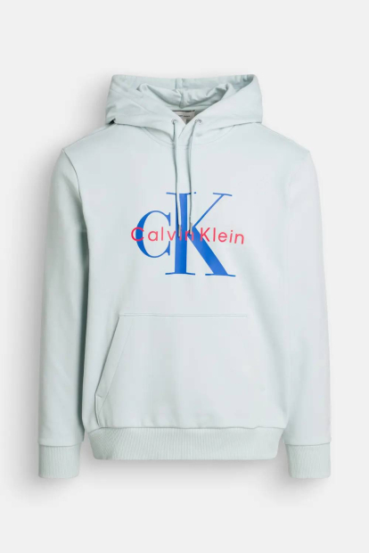 Чоловічий худі на флісі Calvin Klein з логотипом 1159862170 (Блакитний S)
