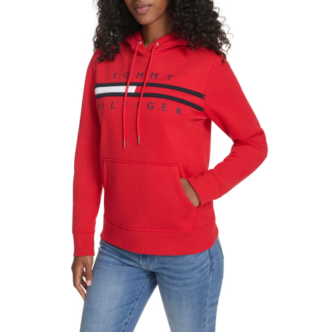 Женское худи Tommy Hilfiger на флисе 1159862519 (Красный S)