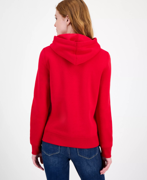 Женское худи Tommy Hilfiger на флисе 1159862519 (Красный S)