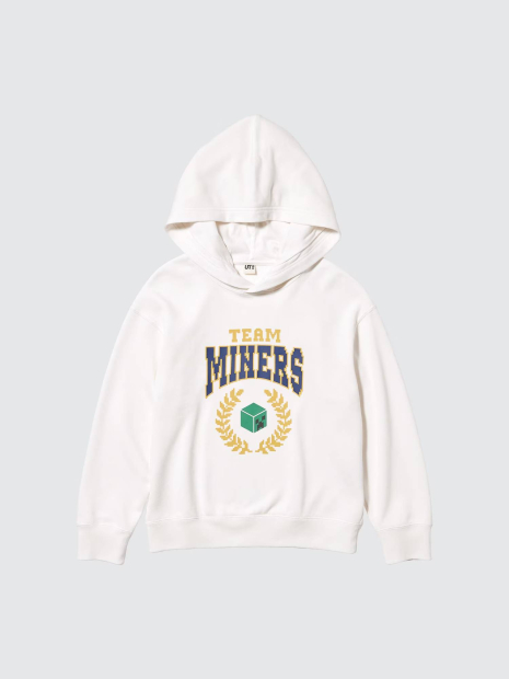 Худи Minecraft UNIQLO с капюшоном 1159862529 (Белый 9-10) на рост 135-145 см