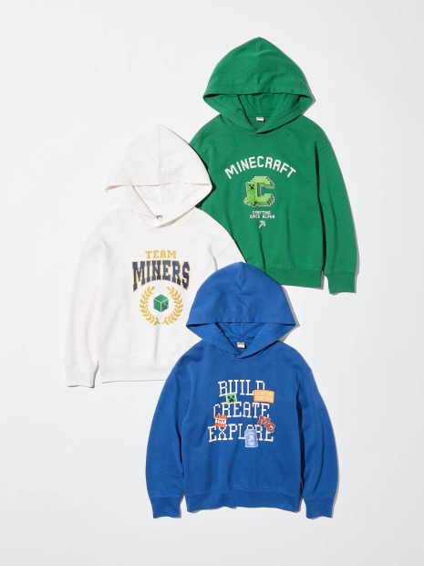 Худи Minecraft UNIQLO с капюшоном 1159862529 (Белый 9-10) на рост 135-145 см